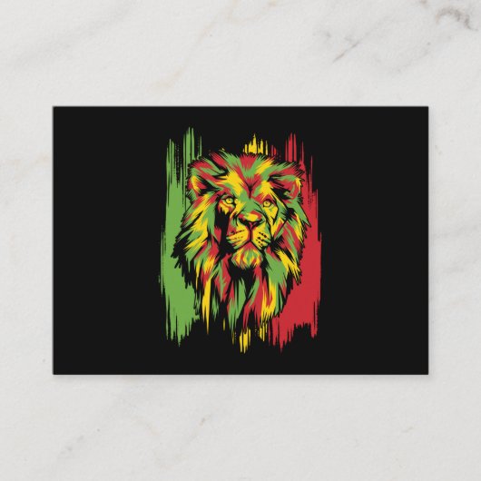 Jamaican Lion Rasta African Reggae Visitenkarte (Vorderseite)