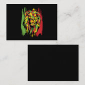 Jamaican Lion Rasta African Reggae Visitenkarte (Vorne/Hinten)