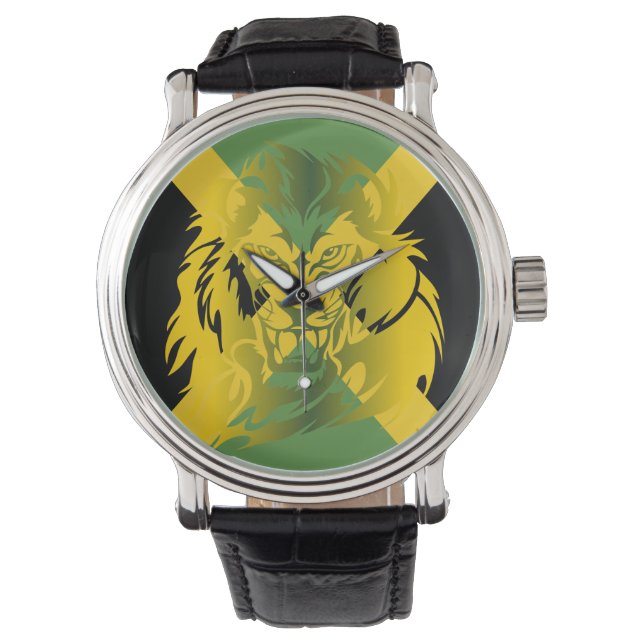 Jamaican Lion Watch Armbanduhr (Vorderseite)
