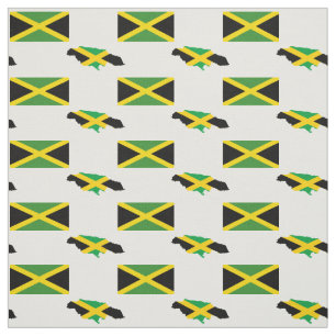JAMAICAN MAP jamaikanische Flagge Stoff