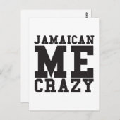 Jamaican Me Crazy Postkarte (Vorne/Hinten)