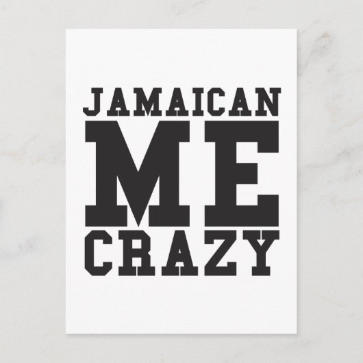 Jamaican Me Crazy Postkarte (Vorderseite)
