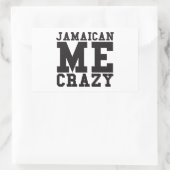 Jamaican Me Crazy Rechteckiger Aufkleber (Tasche)