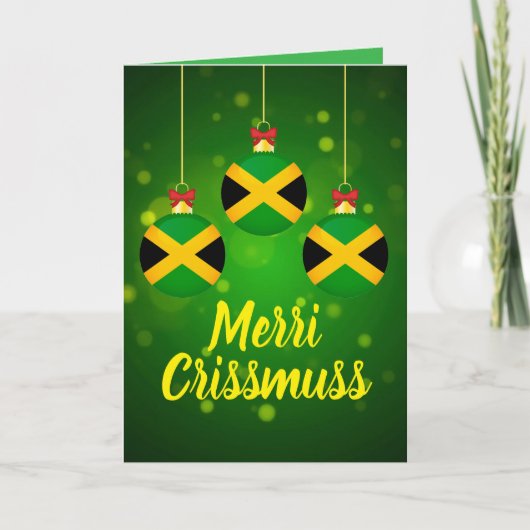 Jamaican Patois Festive Merry Christmas Karte (Vorderseite)