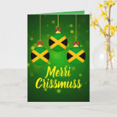Jamaican Patois Festive Merry Christmas Karte (Gelbe Blume)