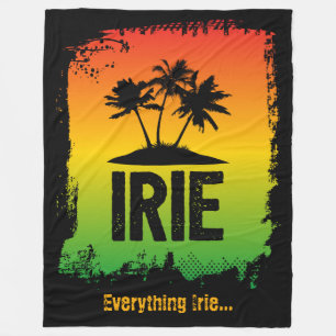 Jamaican Patwah Rastafari Alles IRIE Cool Fleecedecke