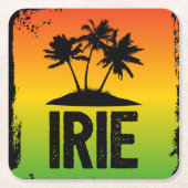 Jamaican Patwah Rastafari Alles IRIE Sprichwort Rechteckiger Pappuntersetzer (Vorderseite)