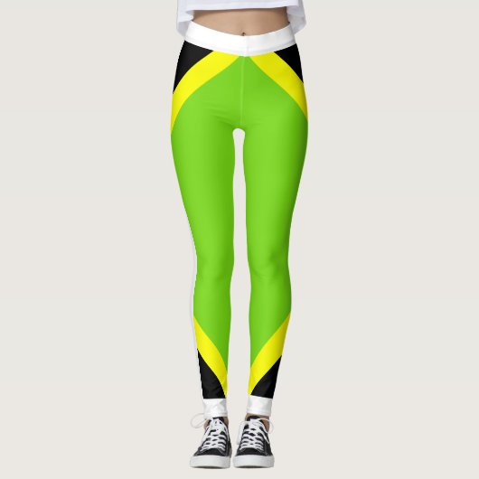 Jamaican Pride Flourescent Leggings (Vorderseite)