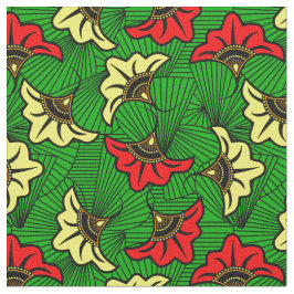 Jamaican Rasta African Biloba Blume Pattern Stoff