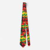 Jamaican Rasta Camouflage Print Gemustert Krawatte (Vorderseite)