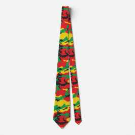 Jamaican Rasta Camouflage Print Gemustert Krawatte
