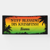 Jamaican Rasta Christmas Segnungen Banner (Horizontal)