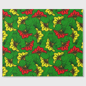 Jamaican Rasta Colors Caribbean Wedding Geschenkpapier (Flach)