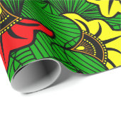 Jamaican Rasta Colors Caribbean Wedding Geschenkpapier (Rolleneckpunkt)