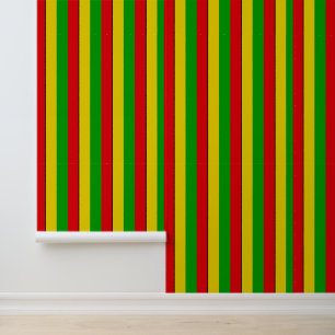 Jamaican Rasta Farbige Streifen Gemustert Tapete