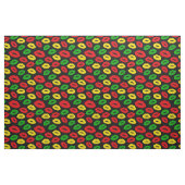 Jamaican Rasta Flag Kolored Lipstick Kisses Stoff (Fat Quarter (45,7 x 55,9 cm))