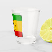 Jamaican Rasta Flag Monogram Schnapsglas (Rechts)