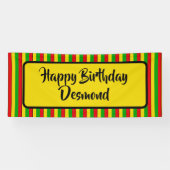 Jamaican Rasta Happy Birthday Party Banner (Horizontal)