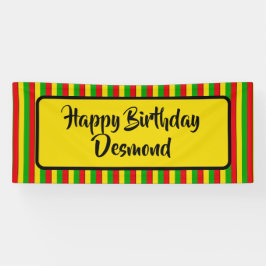 Jamaican Rasta Happy Birthday Party Banner