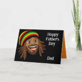 Jamaican Rasta Happy Fathers Day Karte (Vorderseite)