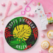 Jamaican Rasta Reggae Tropical Blätter Geburtstag Pappteller (Party)