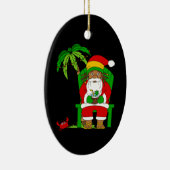 Jamaican Rasta Santa Claus Weihnachten Keramik Ornament (Rechts)