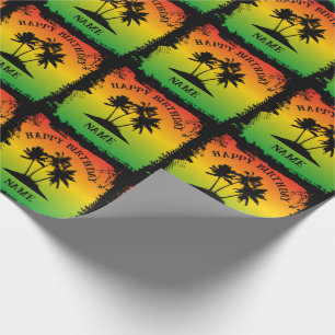 Jamaican Rastafarian Happy Birthday Geschenkpapier
