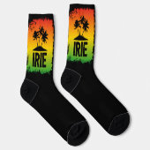 Jamaican Rastafarian IRIE Palm Trees Black Socken (Rechts)