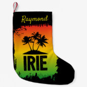 Jamaican Rastafarian IRIE Rasta Flag Farben Kleiner Weihnachtsstrumpf (Vorderseite)