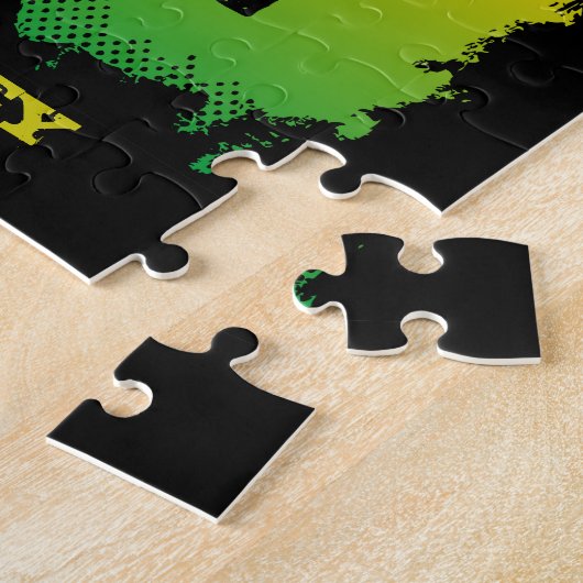 Jamaican Rastafarian IRIE Rasta Flag Farben Puzzle (Seite)