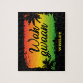 Jamaican Rastafarian Wah Gwaan Hello Tropical Palm Puzzle (Vertikal)