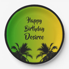 Jamaican Reggae Caribbean Geburtstag Pappteller