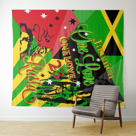 Jamaican Reggae Party Tapestry Wandteppich (Beispiel (Horizontal))