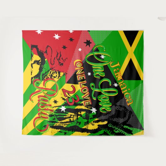 Jamaican Reggae Party Tapestry Wandteppich (Vorderseite (Horizontal))
