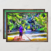 Jamaican River Raft Ride Danke, J001 Dankeskarte (Vorne/Hinten)