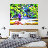 Jamaican River Raft Ride J001 Art Leinwanddruck (Insitu (Schlafzimmer))