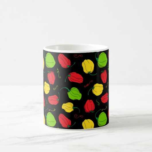 Jamaican Scotch Bonnet Food Gemustert Kaffeetasse (Mittel)