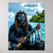 Jamaican spear fisherman poster (Vorne)