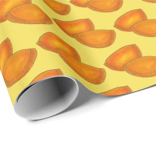 Jamaican Spicy Beef Patty Patties Jamaica Pastry Geschenkpapier (Rolleneckpunkt)