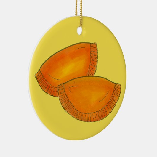 Jamaican Spicy Beef Patty Patties Jamaica Pastry Keramik Ornament (Rechts)