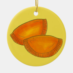 Jamaican Spicy Beef Patty Patties Jamaica Pastry Keramik Ornament