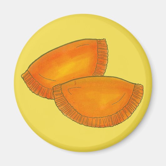 Jamaican Spicy Beef Patty Patties Jamaica Pastry Magnet (Vorne)