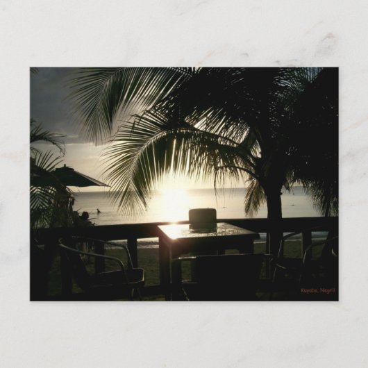 Jamaican Sunset in Negril Postcard Postkarte (Vorderseite)