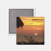 Jamaican Sunset Magnet - Maßgeschneidert (Vorderseite/Rückseite)