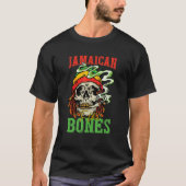 Jamaican To The Bones Cool Skull For Man Woman T-Shirt (Vorderseite)