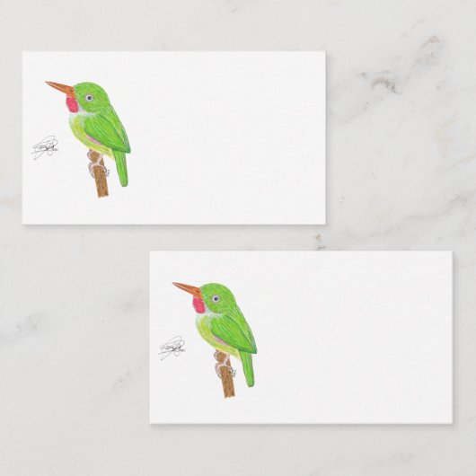 JAMAICAN TODY VISITENKARTE (Vorne/Hinten)