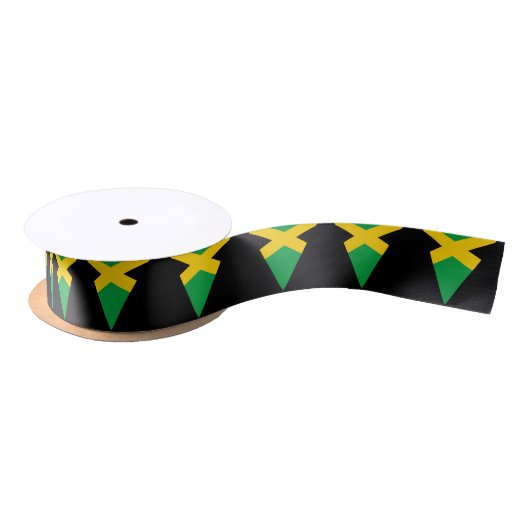 Jamaican Triangle Flags Cake Satinband (Spule)