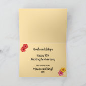 Jamaican Tropical Wedding Anniversary Add Photo Karte (Innenseite)
