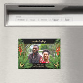 Jamaican Tropical Wedding Anniversary Add Photo Magnet (In Situ (Geschirrspüler))
