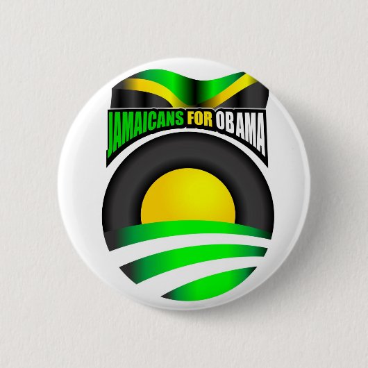 Jamaicans für Obama-Knopf Button (Vorderseite)
